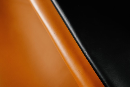 Corrected grain leather